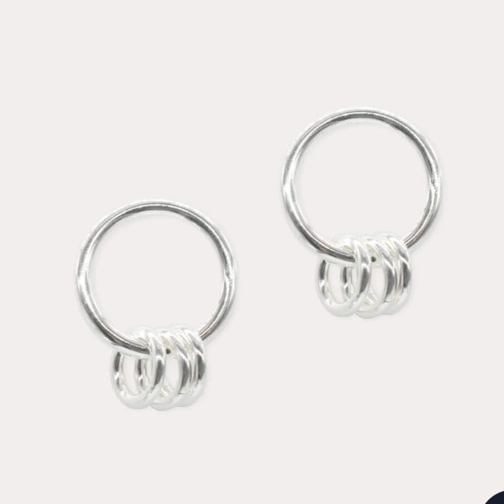 NWT Oak+Fort silver earrings - Picture 3 of 5